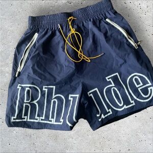 RHUDE Logo Track Shorts with Extended Drawstring
